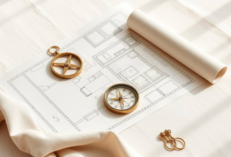 Faint Vastu plan background